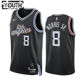 Maillot Basket Enfant Los Angeles Clippers Marcus Morris SR 8 2022-23 Nike City Edition Noir Swingman